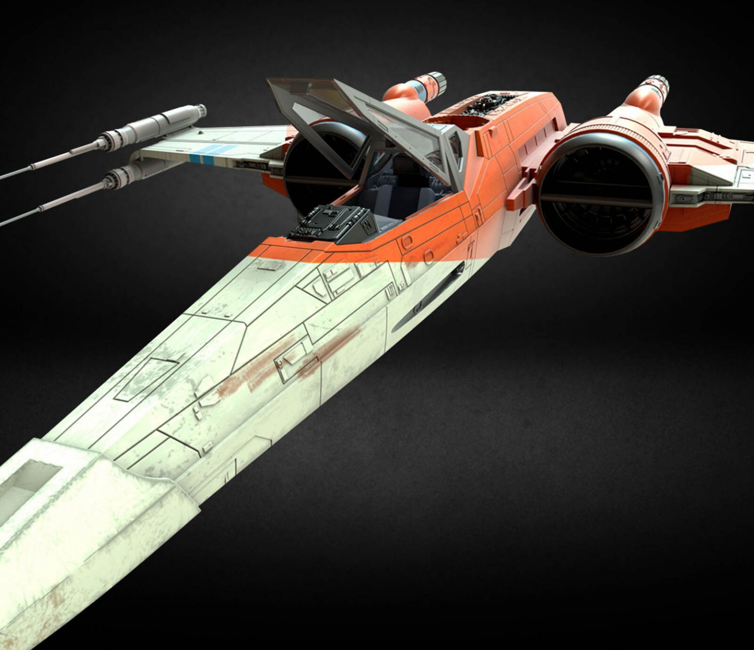 Vaisseau X-wing T-70 De Poe Dameron – Hasbro 3,75 Pouces, Star Wars VII